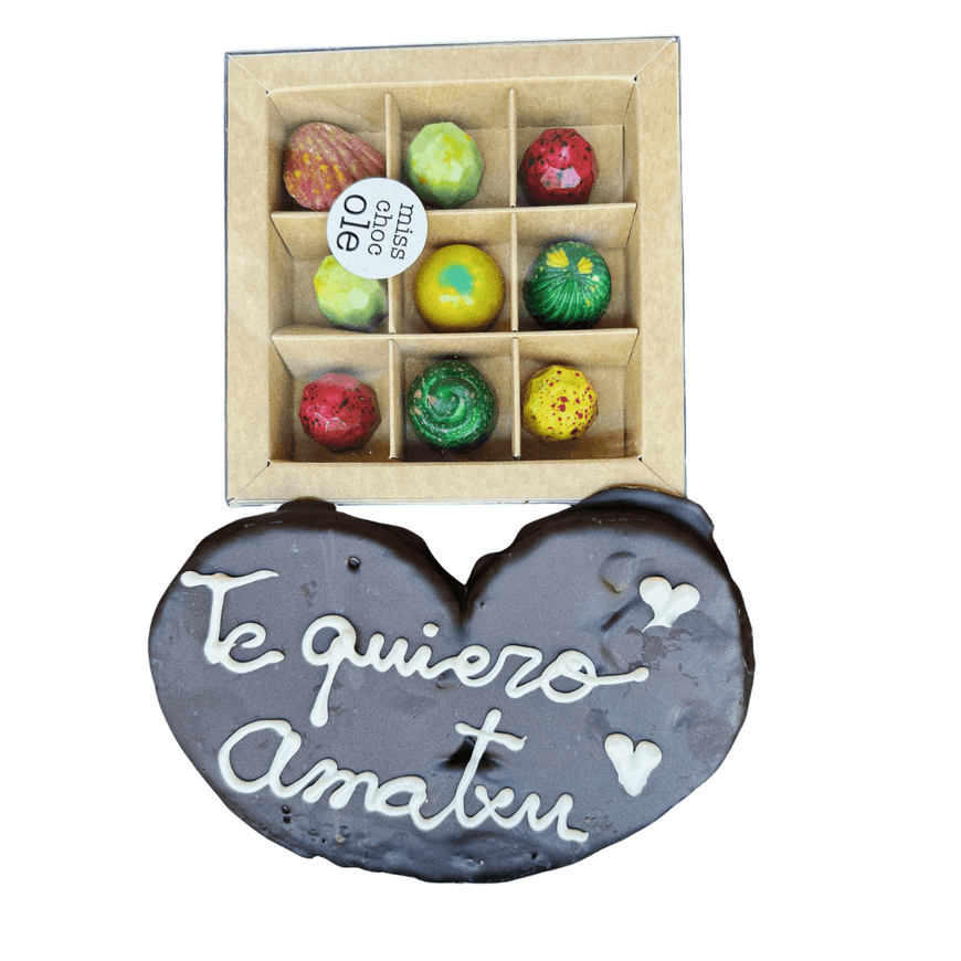 CAJA BOMBONES 9 y PALMERA CHOCOLATE