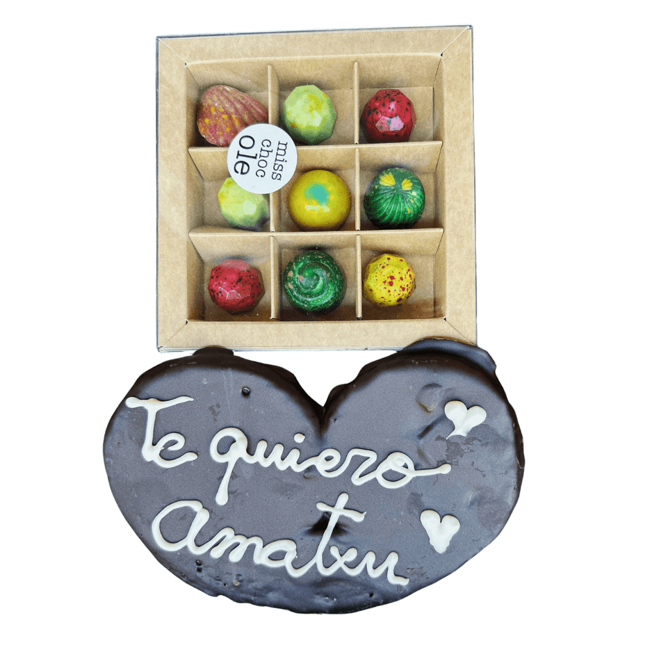 CAJA BOMBONES 9 y PALMERA CHOCOLATE
