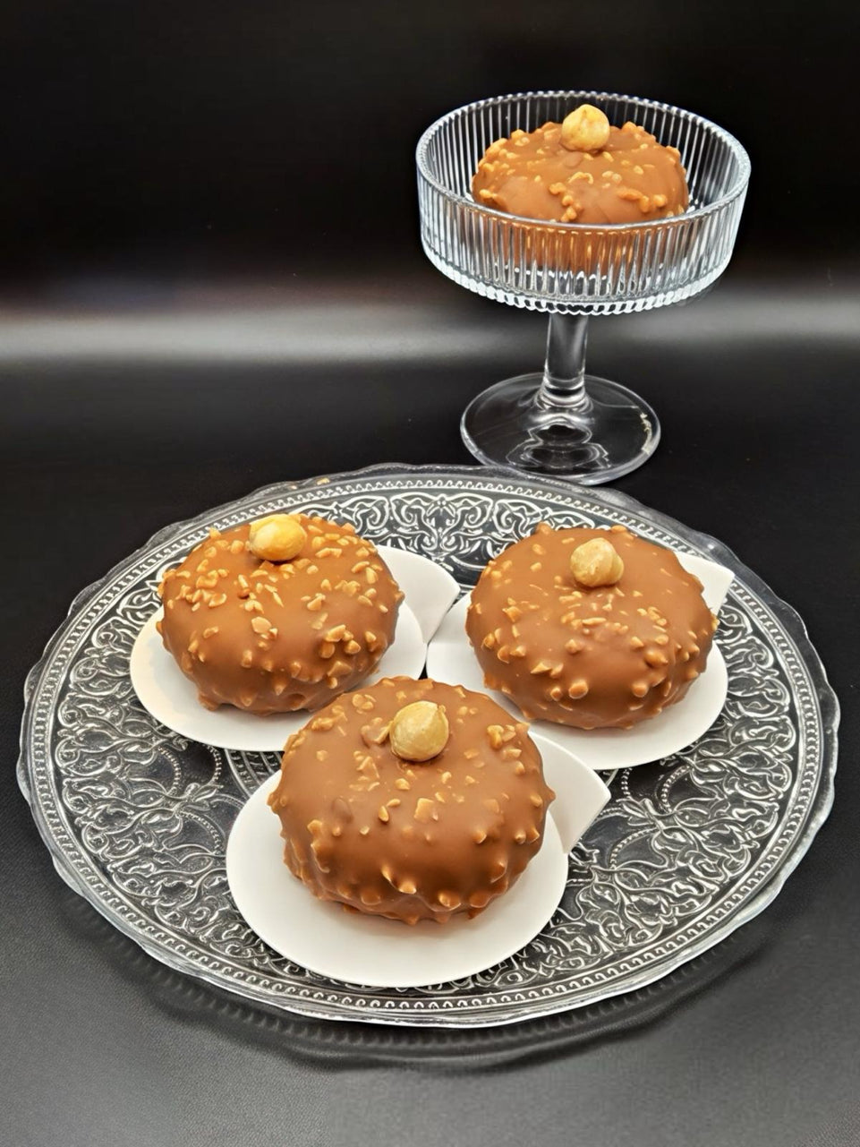 POSTRE MOUSSE DE CHOCOLATE CON AVELLANA