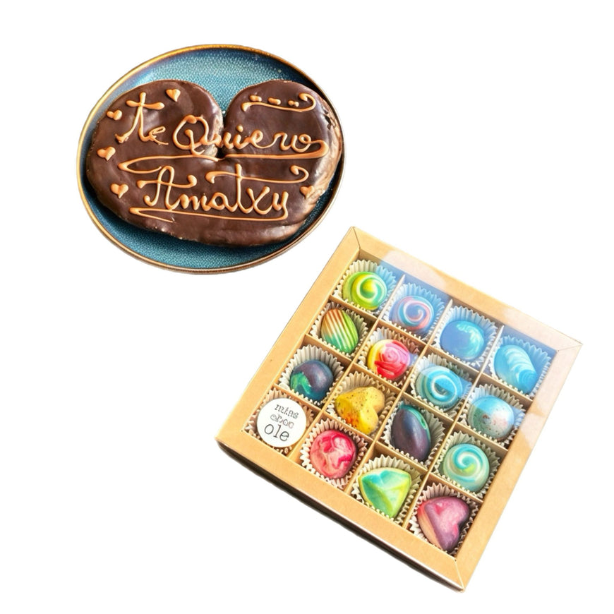 CAJA BOMBONES 16 y PALMERA CHOCOLATE