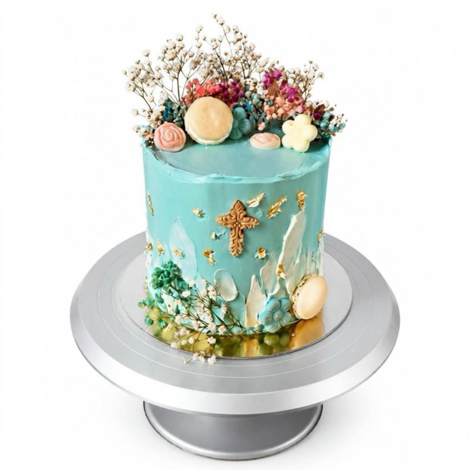 TARTA DE COMUNIÓN CLÁSICA CON MACARONES