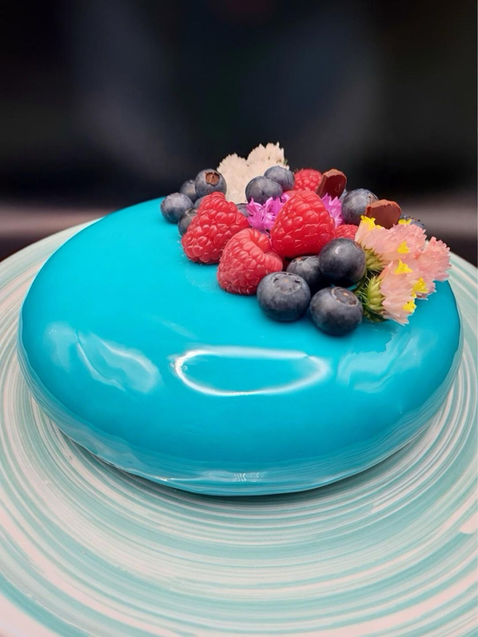 TARTA MOUSSE CAKE CIELO AZUL