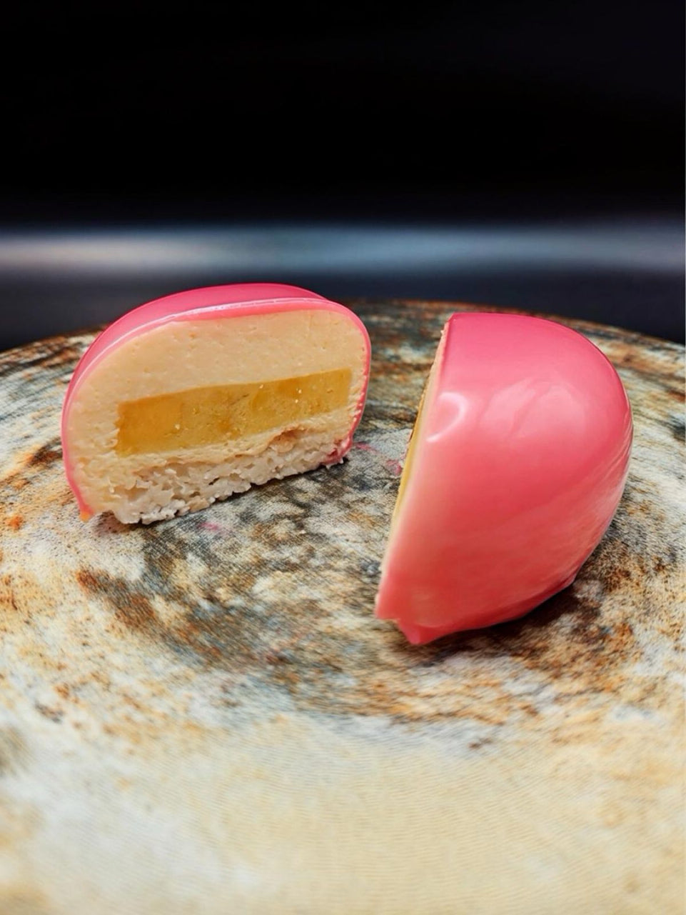 POSTRE MOUSSE CORAZÓN NARANJA