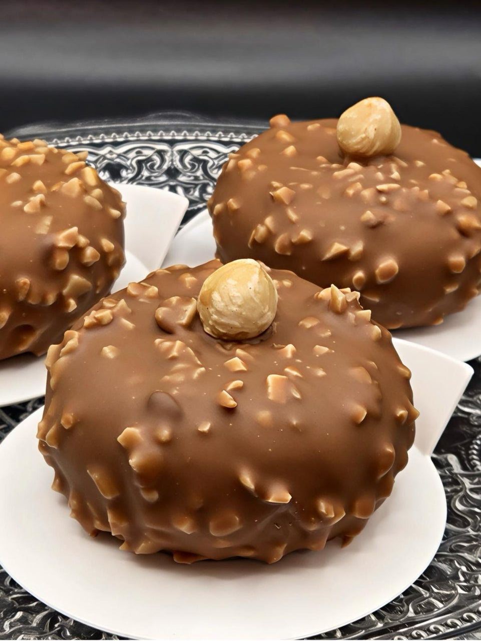 POSTRE MOUSSE DE CHOCOLATE CON AVELLANA