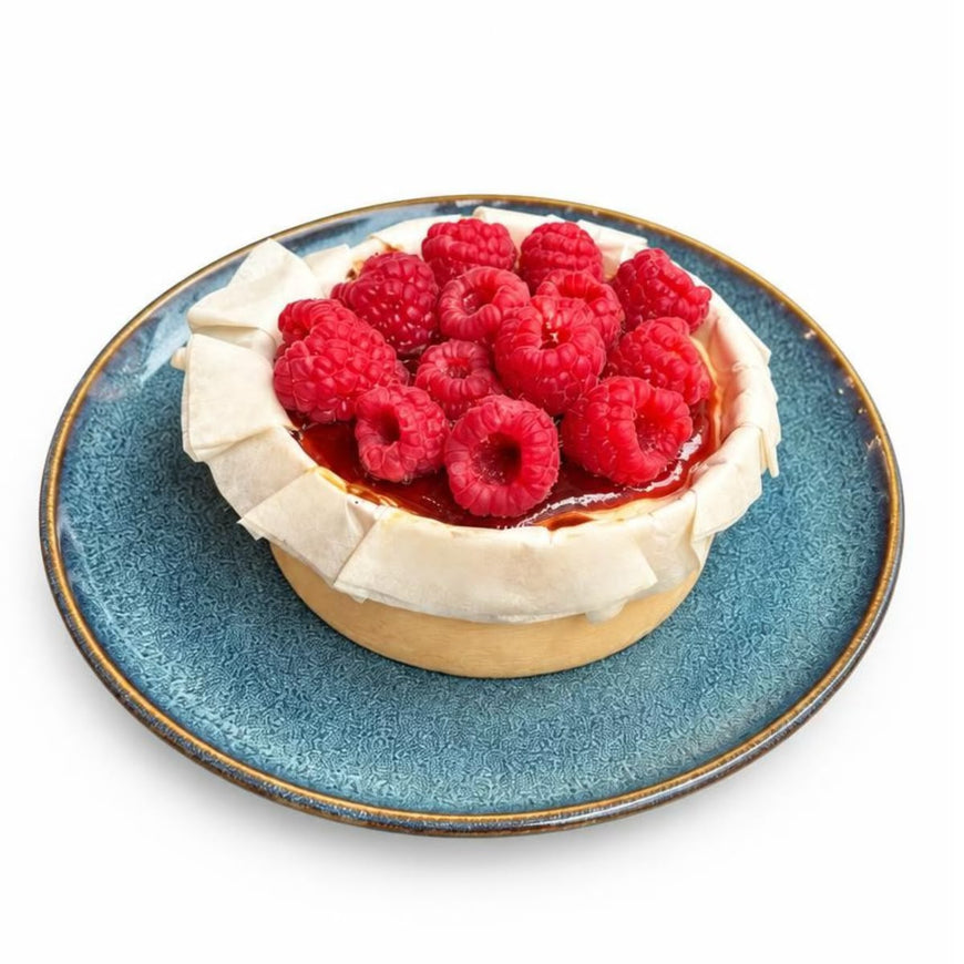 TARTA DE QUESO CON FRAMBUESA